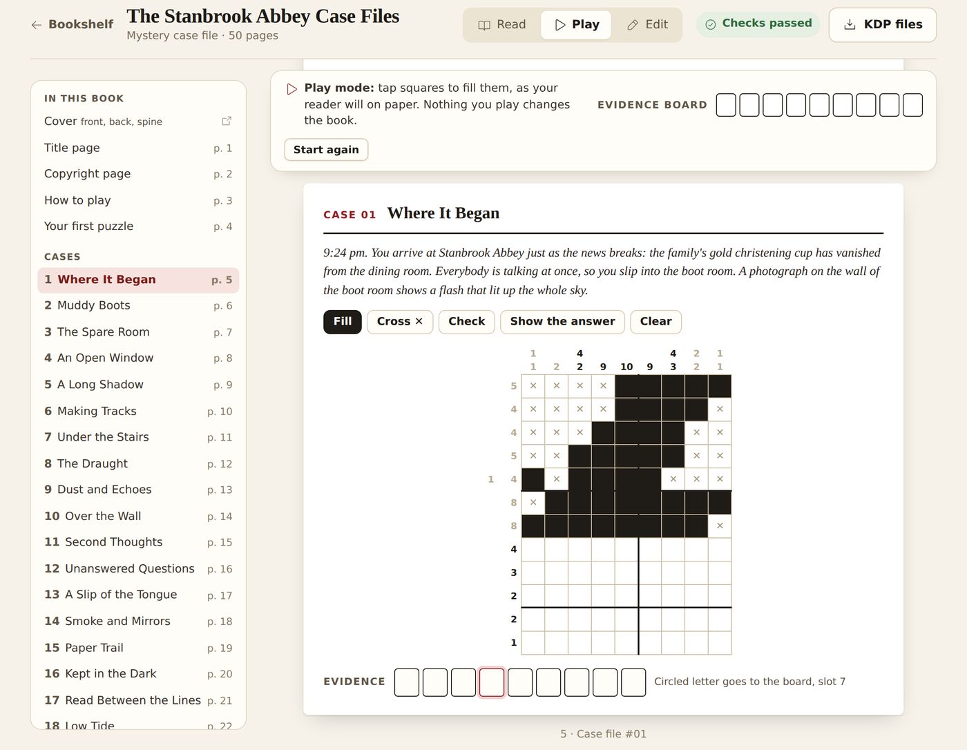 Nonogram Story Studio Step 2